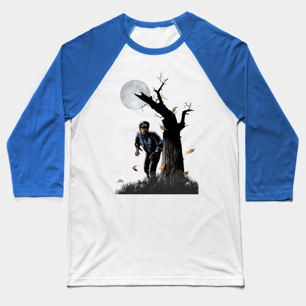 Beware the moon Baseball T-Shirt by Rawddesign